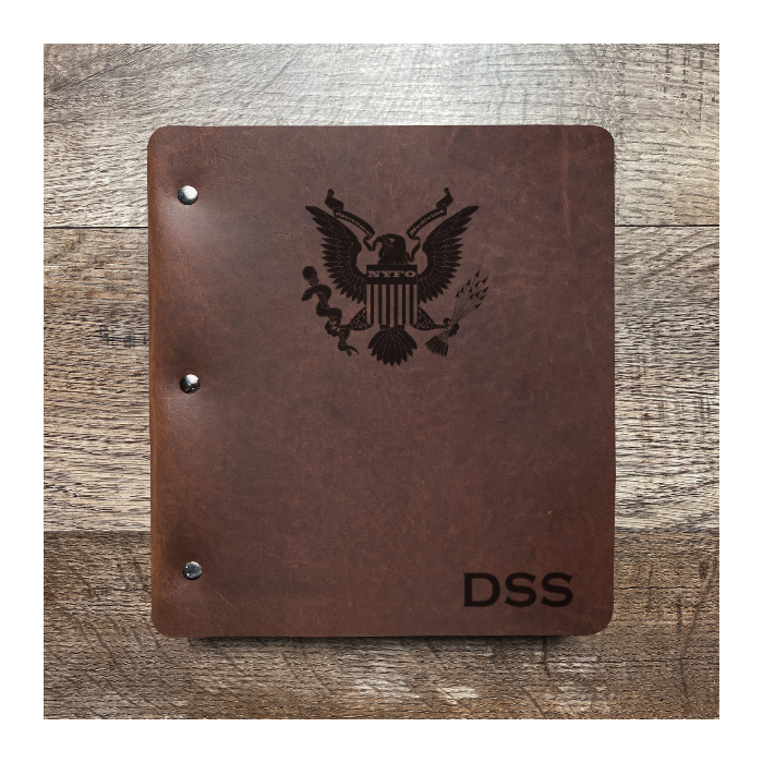 Custom Wide Cut - Refillable Leather Binder