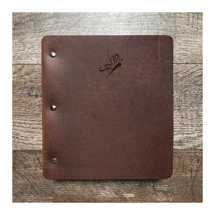 Custom Wide Cut - Refillable Leather Binder