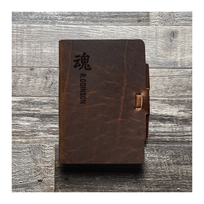 Custom Mini Cut - Refillable Leather Journal