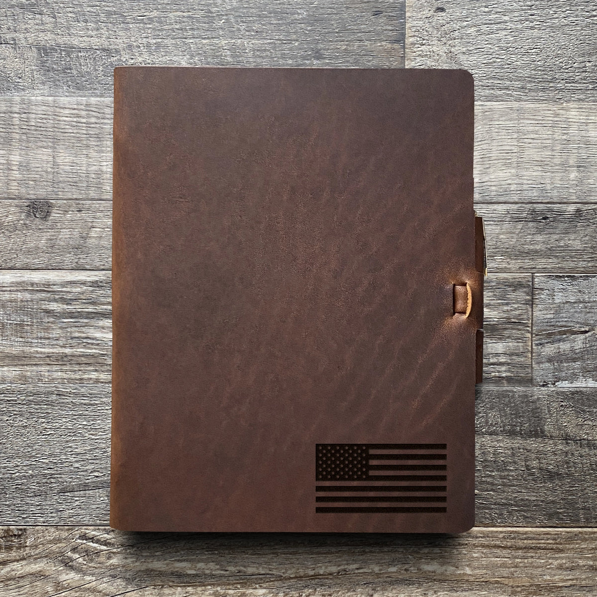 American Flag - Small - Engraving Design - Refillable Leather Journals