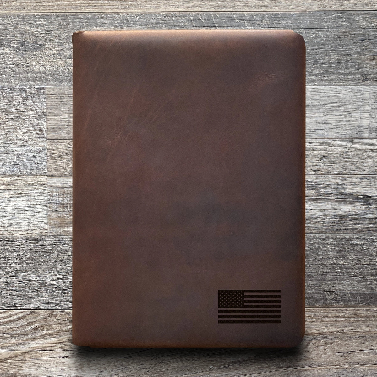 American Flag - Small - Engraving Design - Refillable Leather Folios
