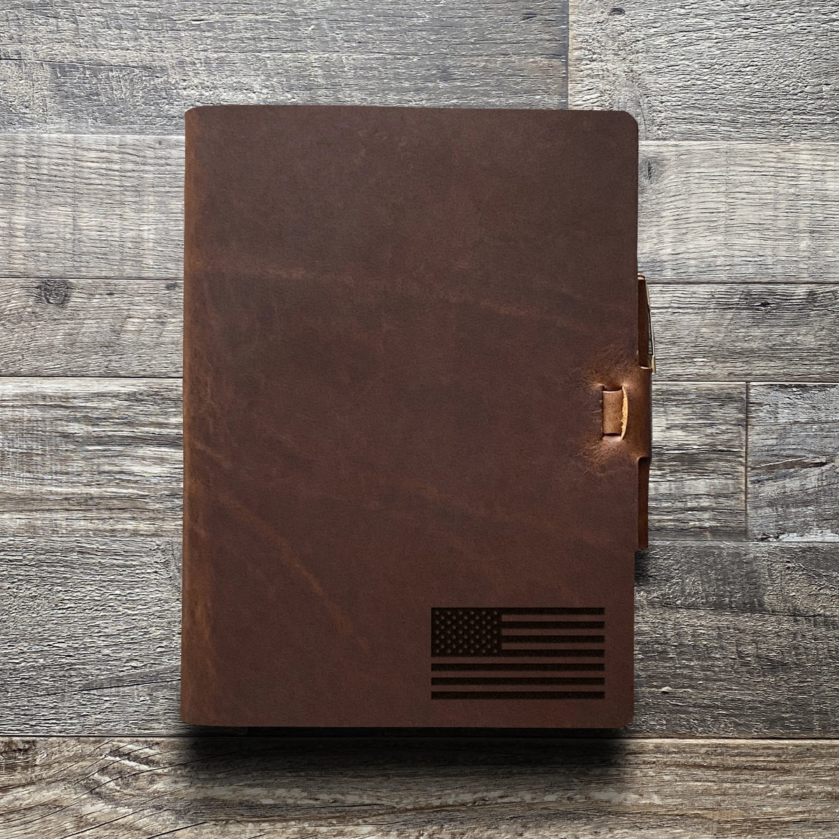 American Flag - Small - Engraving Design - Refillable Leather Journals