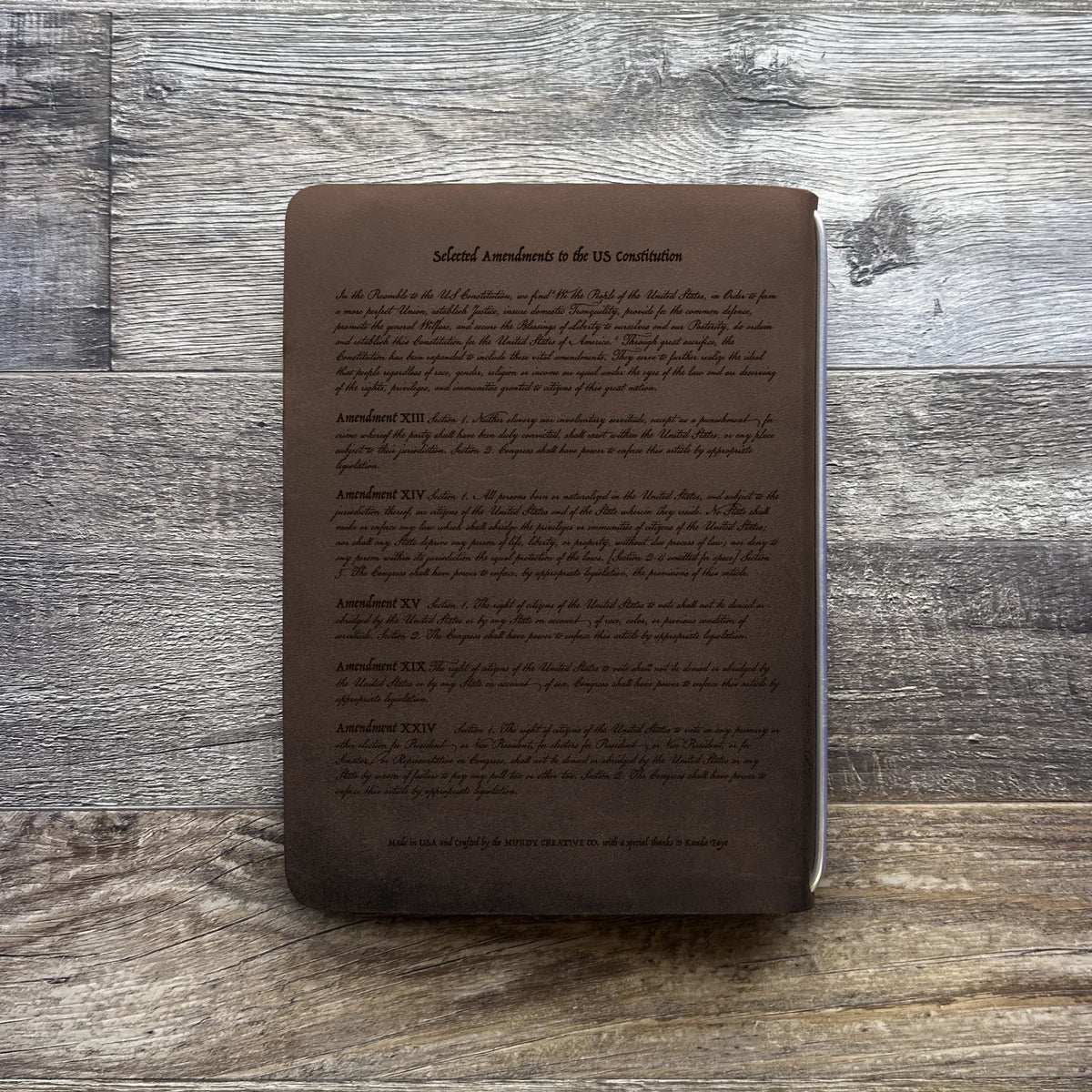 Constitution - Engraving Design - Refillable Leather Covers