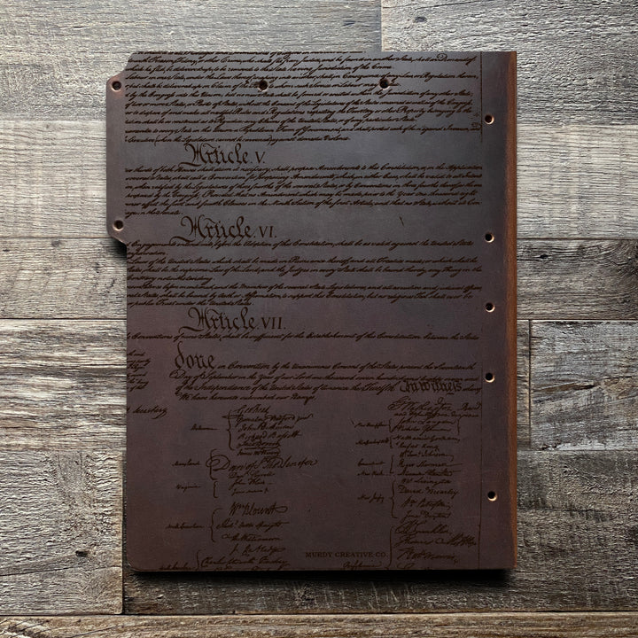 Founding Fathers - Pre-Engraved - Leather File Folder