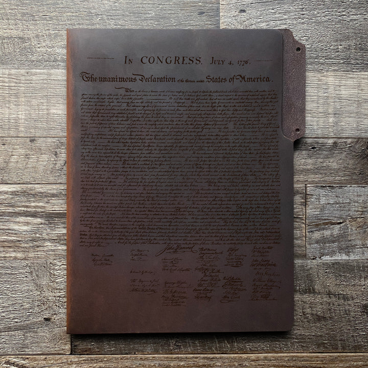 Founding Fathers - Pre-Engraved - Leather File Folder