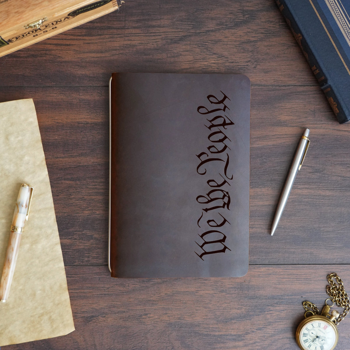 We The People - Engraving Design - Refillable Leather Covers