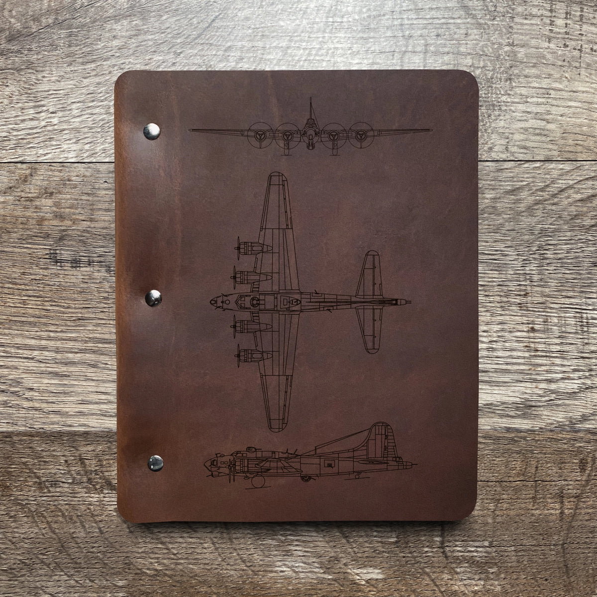 B-17 Flying Fortress - Engraving Design - Slim Cut