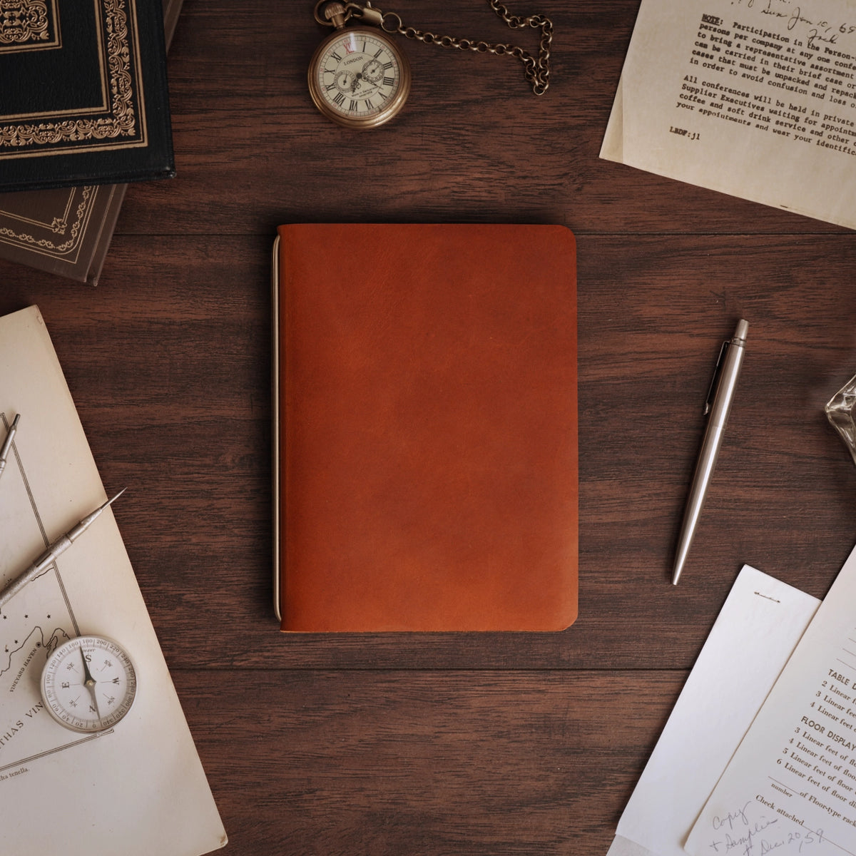 Custom 5x7 Cut - Refillable Leather Cover