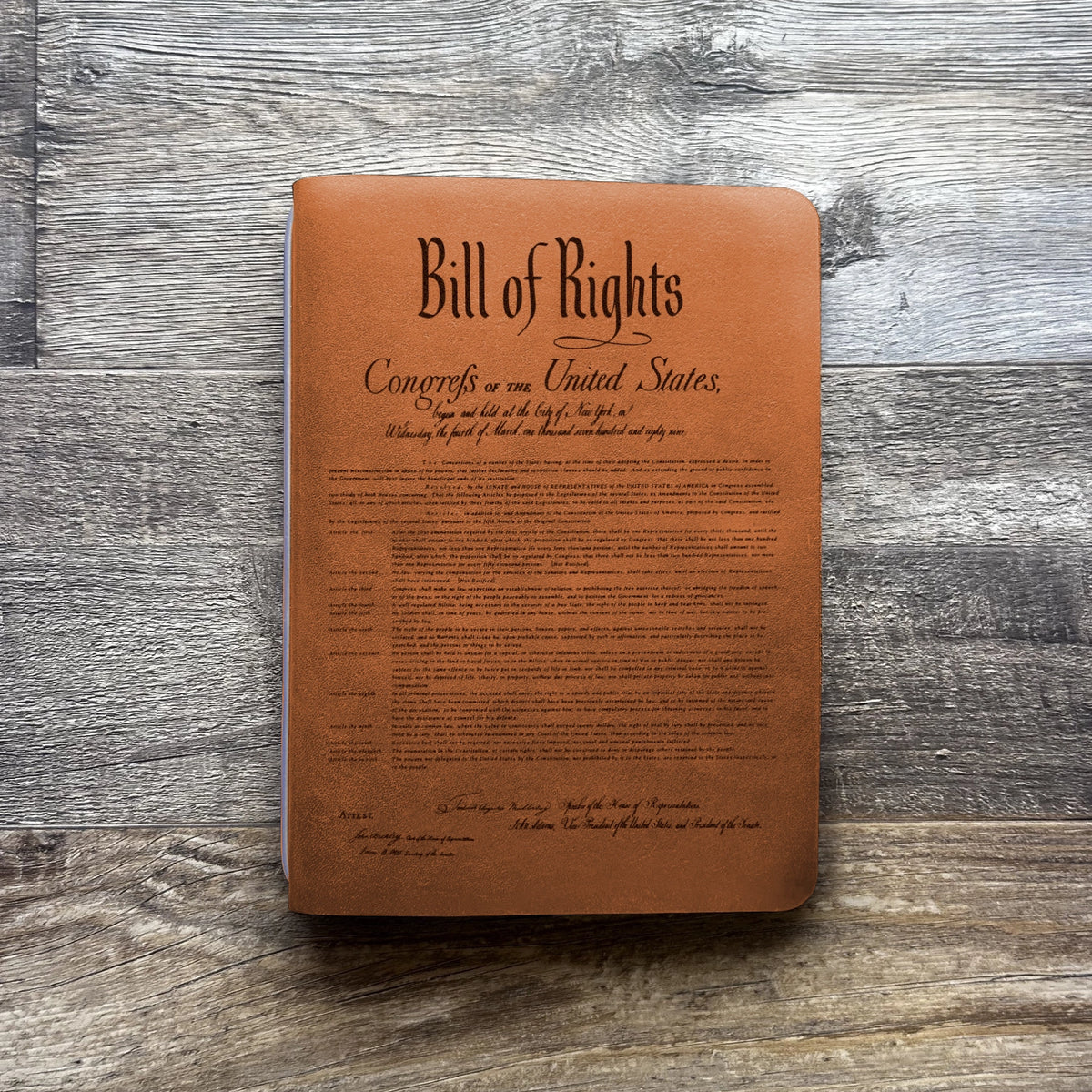 Constitution - Engraving Design - Refillable Leather Covers
