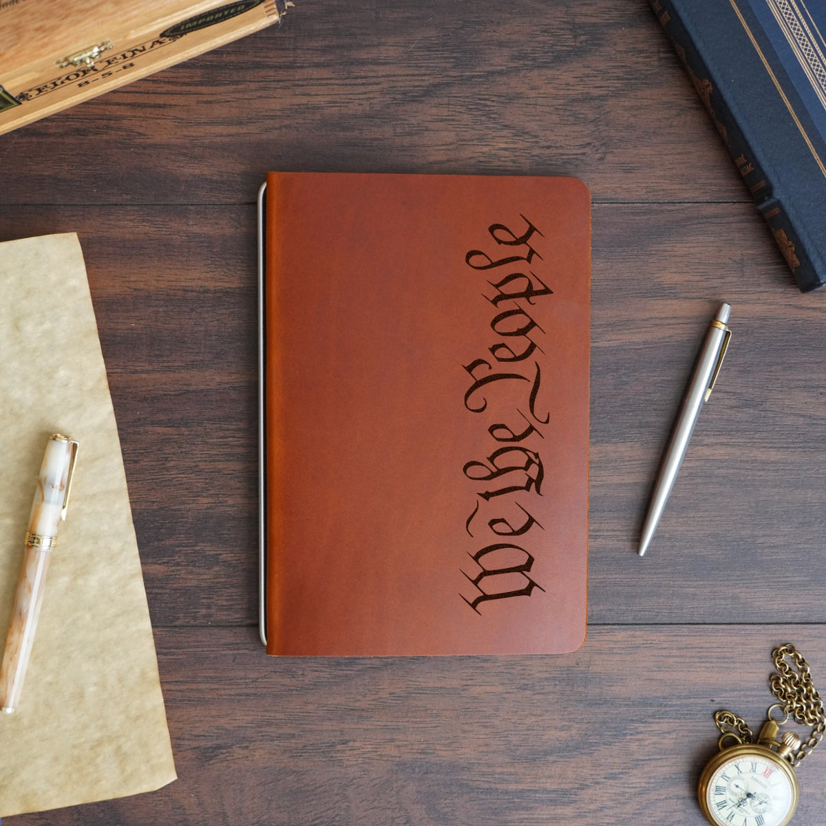 We The People - Engraving Design - Refillable Leather Covers