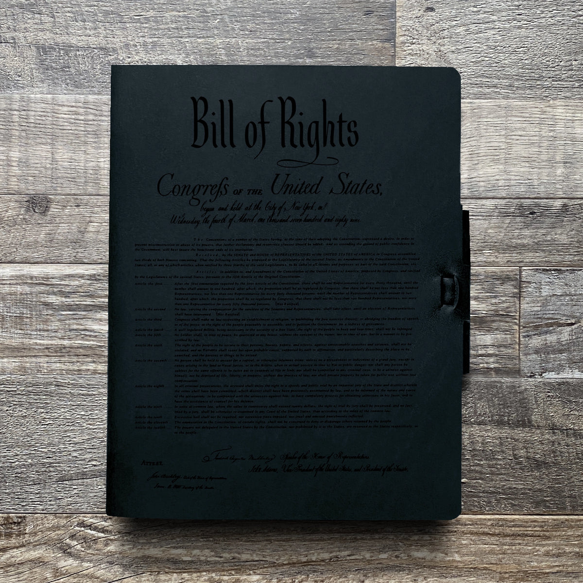 Constitution - Engraving Design - Refillable Leather Journals