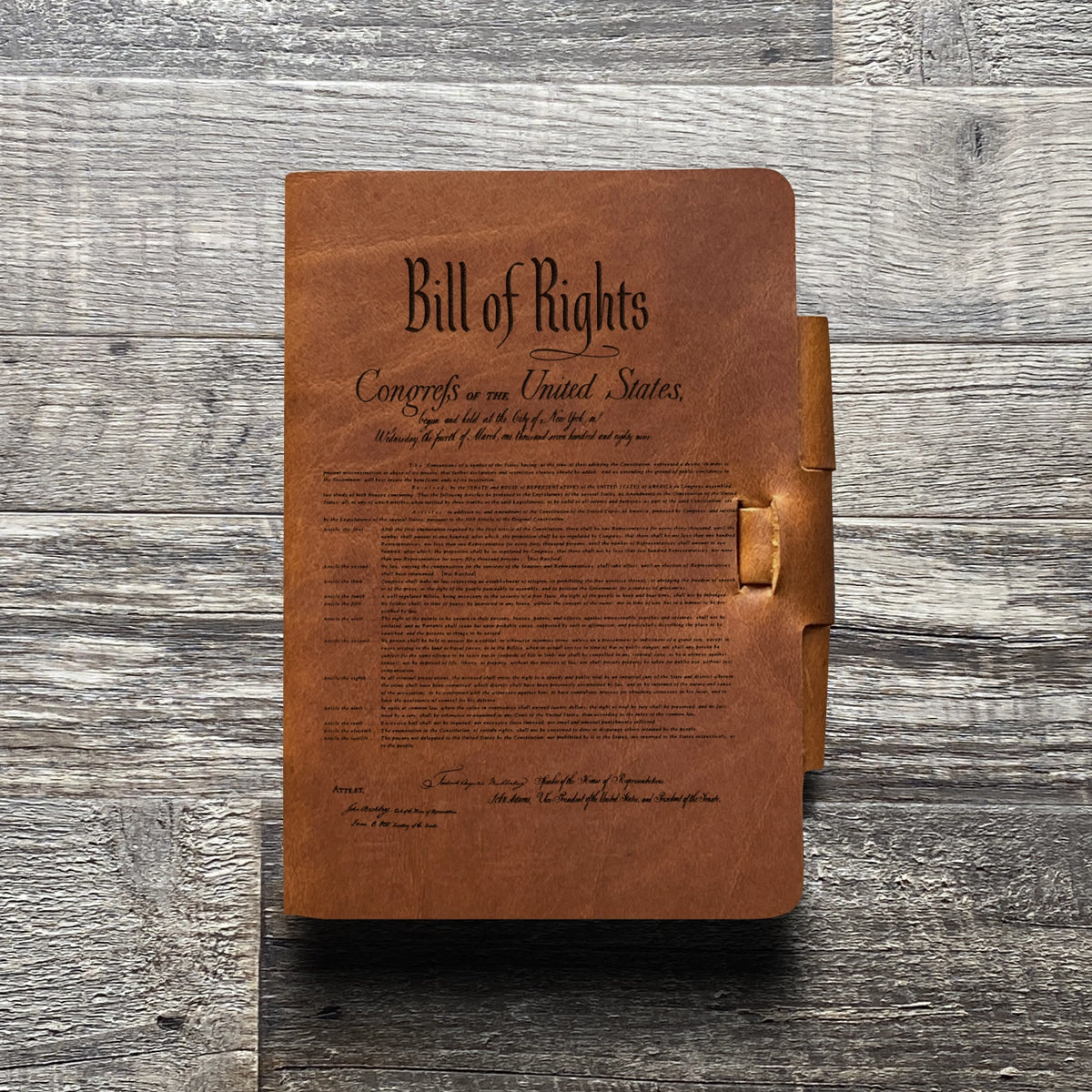 Constitution - Engraving Design - Refillable Leather Journals