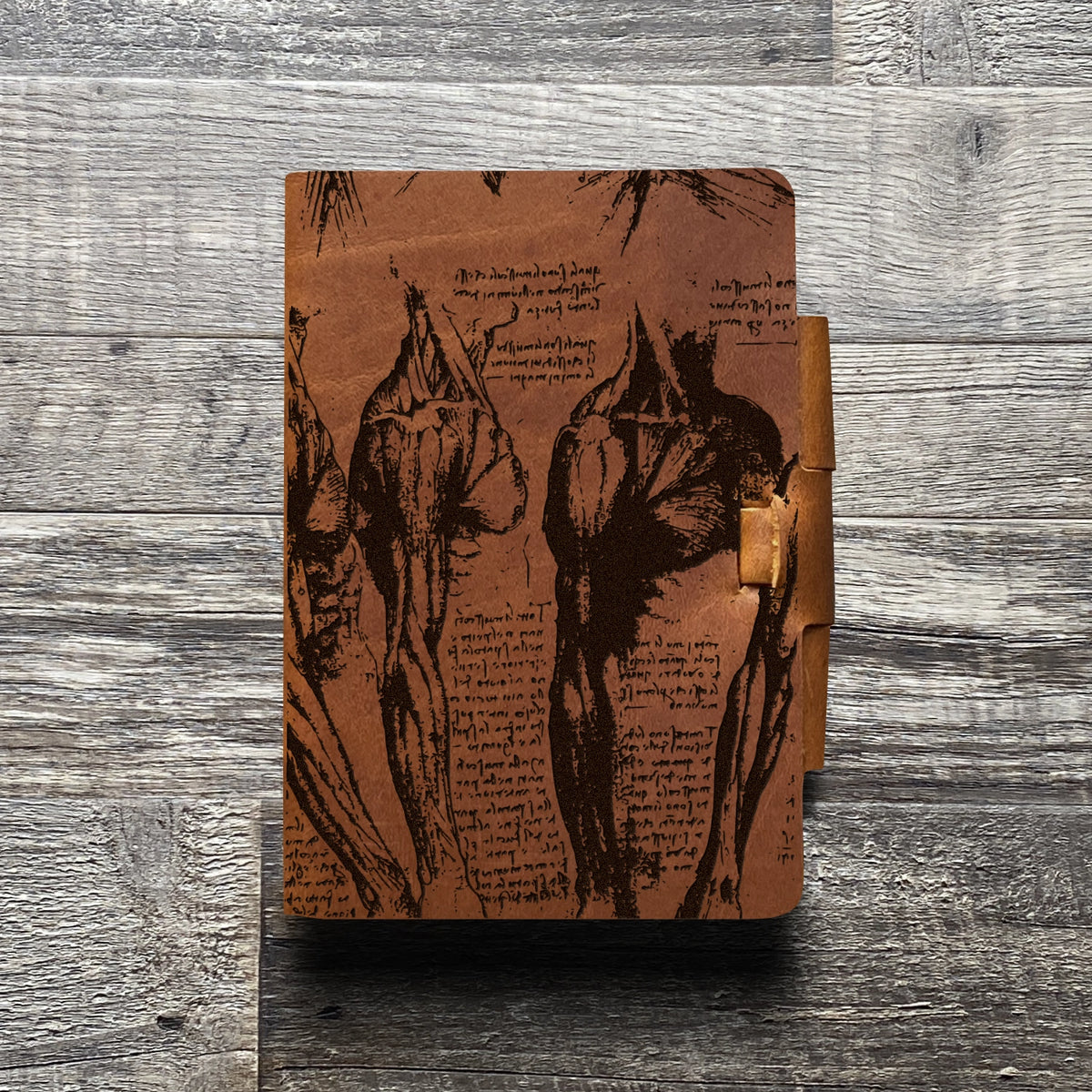 Da Vinci - Anatomy - Engraving Design - Refillable Leather Journals
