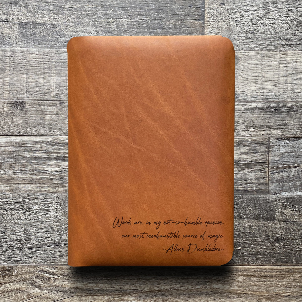 Dumbledore - Handwriting - Engraving Design - Refillable Leather Folios