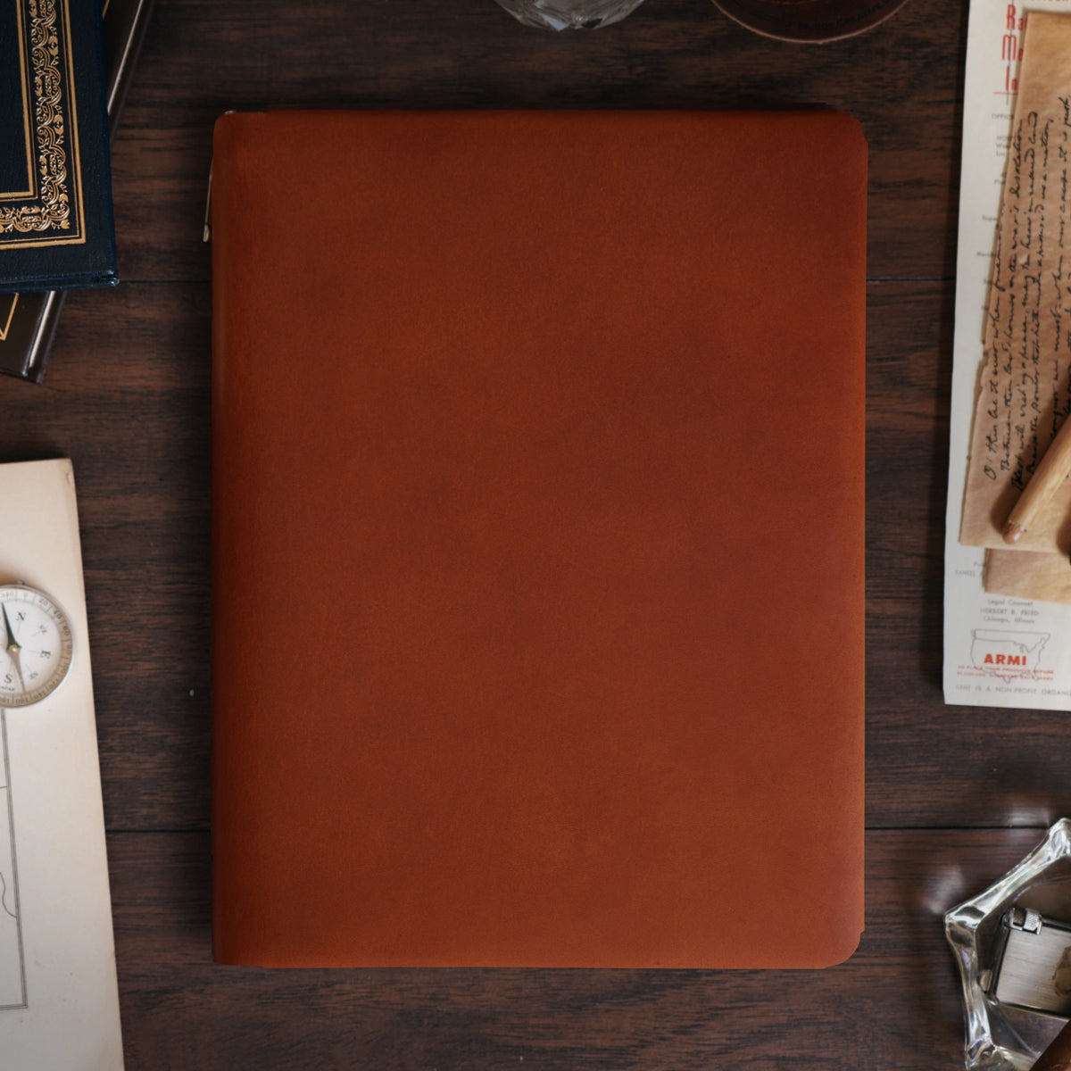 Custom Executive Cut - Refillable Leather Folio