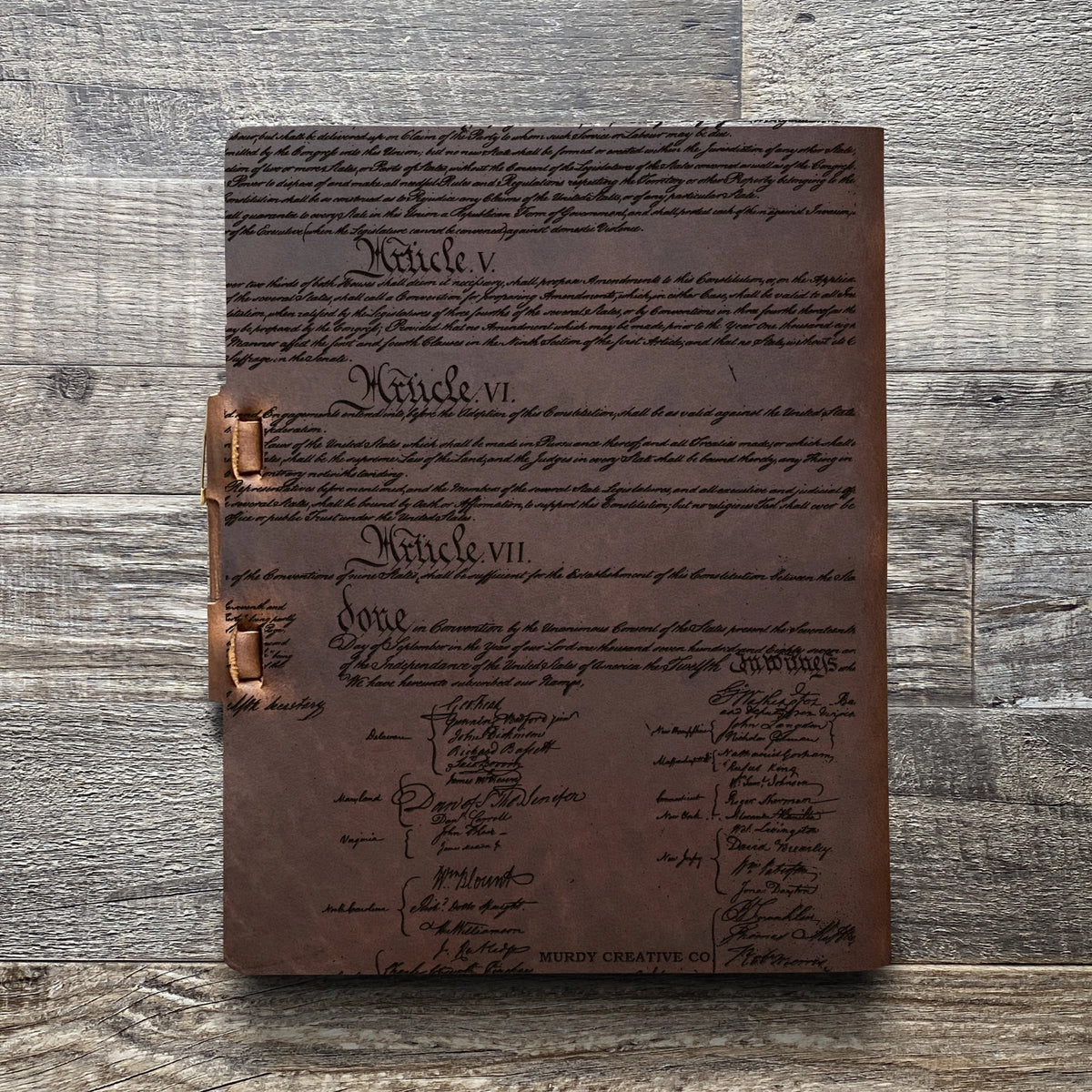 Founding Fathers - Engraving Design - Refillable Leather Journals