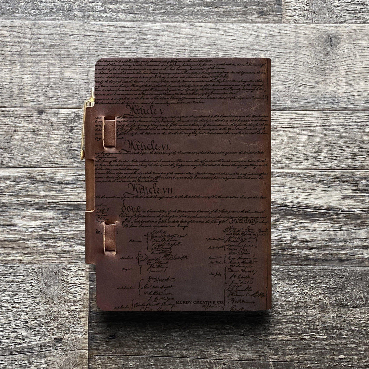 Founding Fathers - Engraving Design - Refillable Leather Journals