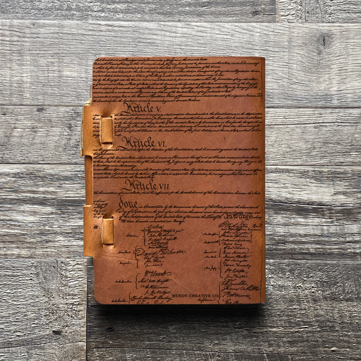 Founding Fathers - Engraving Design - Refillable Leather Journals