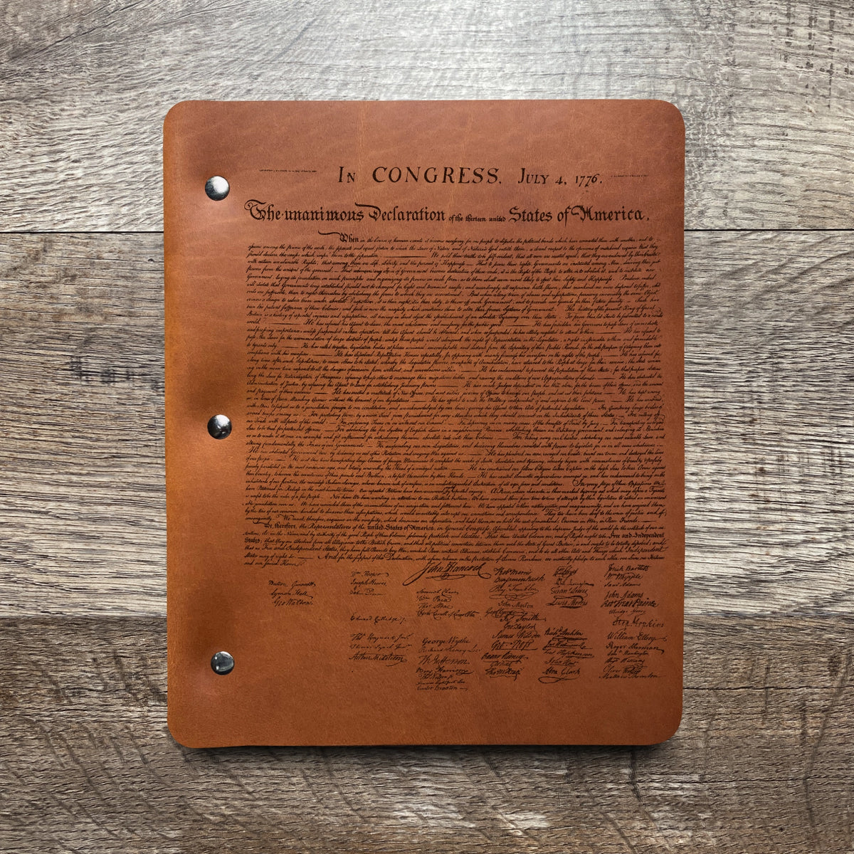 Founding Fathers - Engraving Design - Refillable Leather Binders