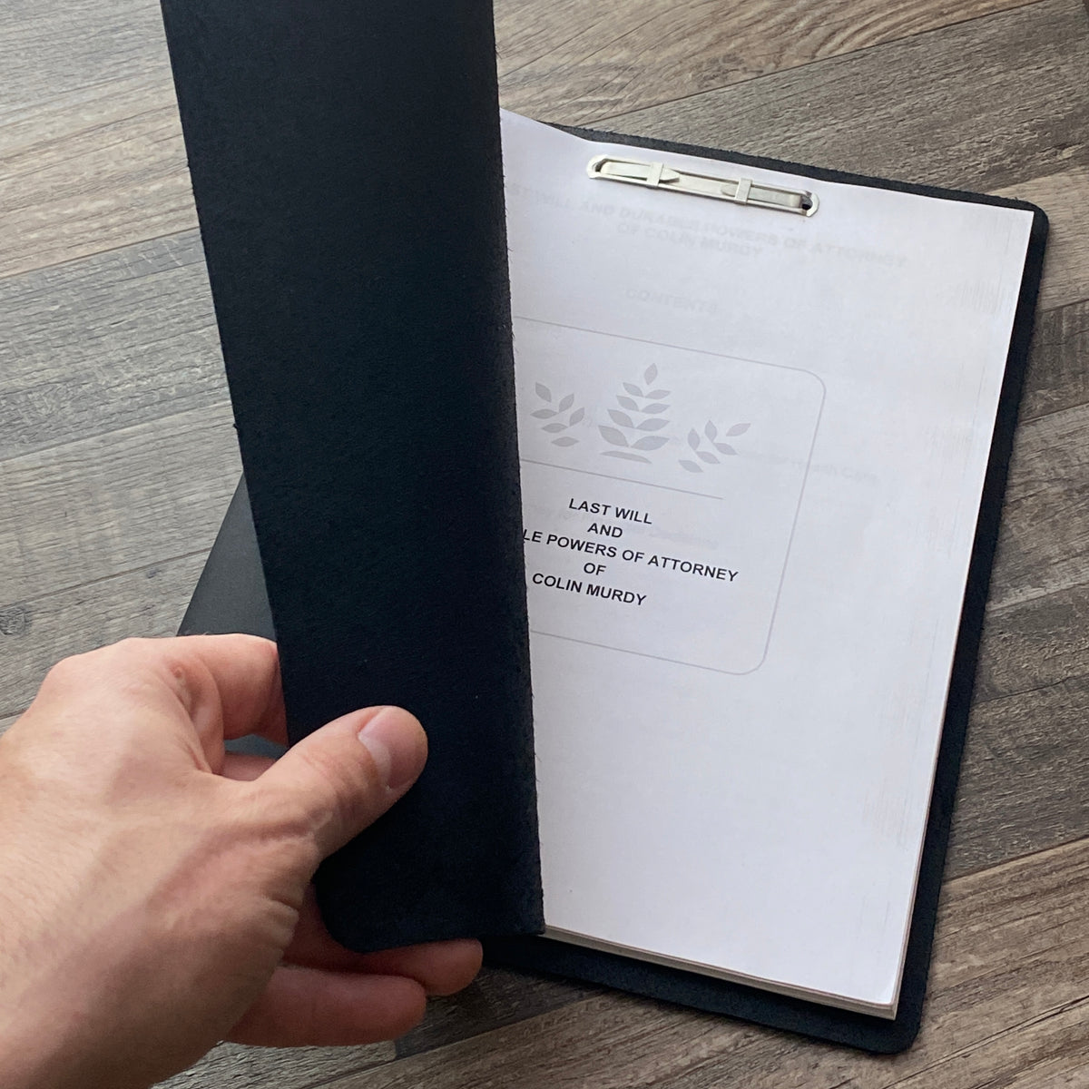 Preamble - Engraving Design - Leather Folder