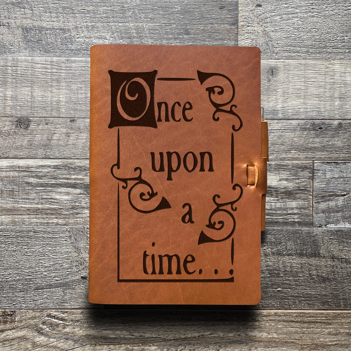 Once Upon a Time - Engraving Design - Refillable Leather Journals