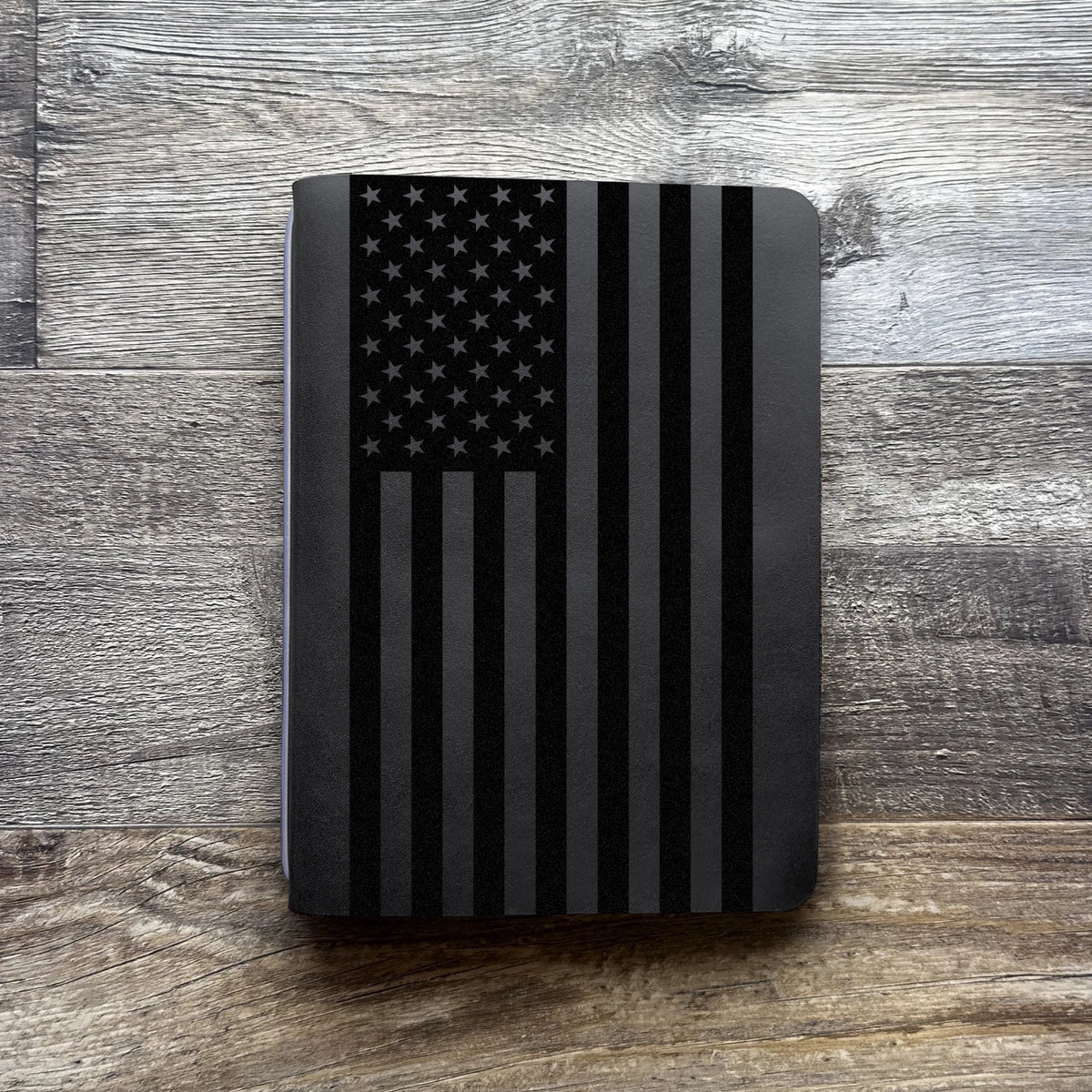 American Flag - Large - Engraving Design - Refillable Leather Covers