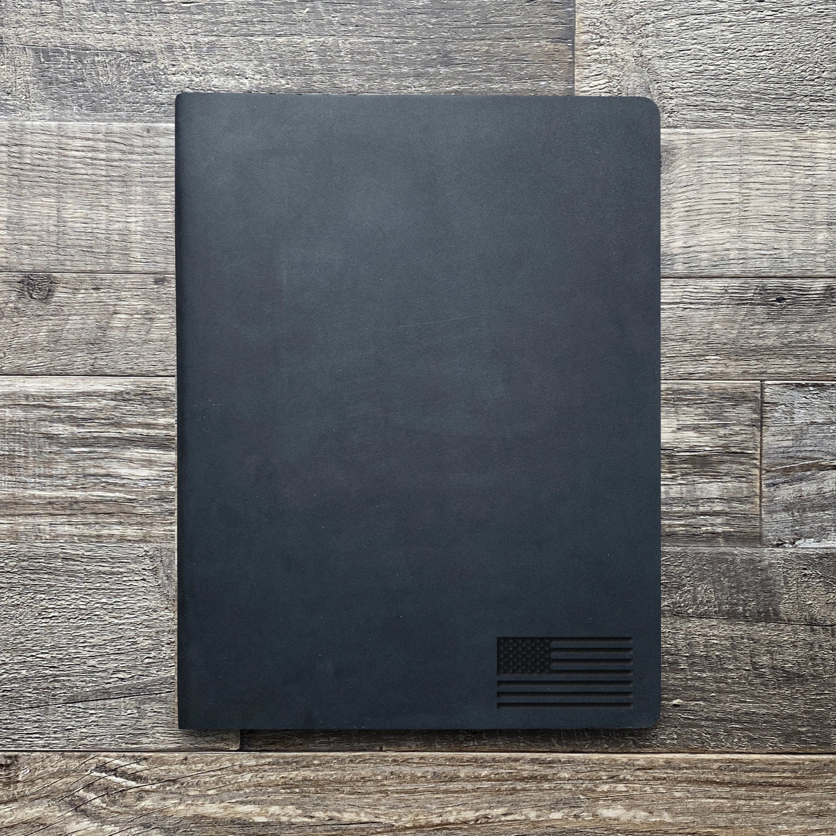 American Flag - Small - Engraving Design - Leather Folder