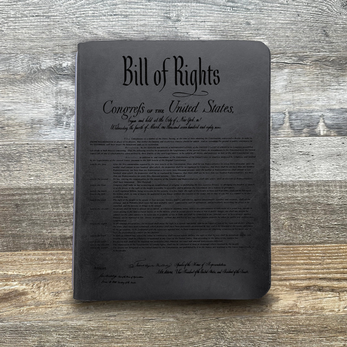 Constitution - Engraving Design - Refillable Leather Covers