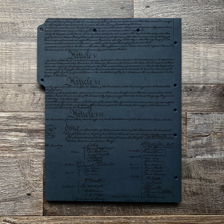 Founding Fathers - Pre-Engraved - Leather File Folder