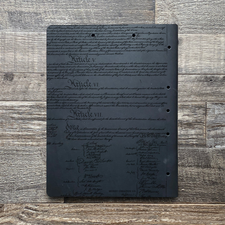 Founding Fathers - Pre-Engraved - Leather Folder