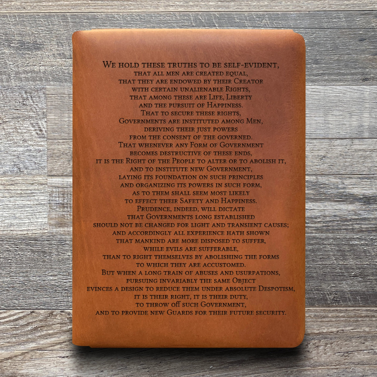 Preamble - Engraving Design - Refillable Leather Folios