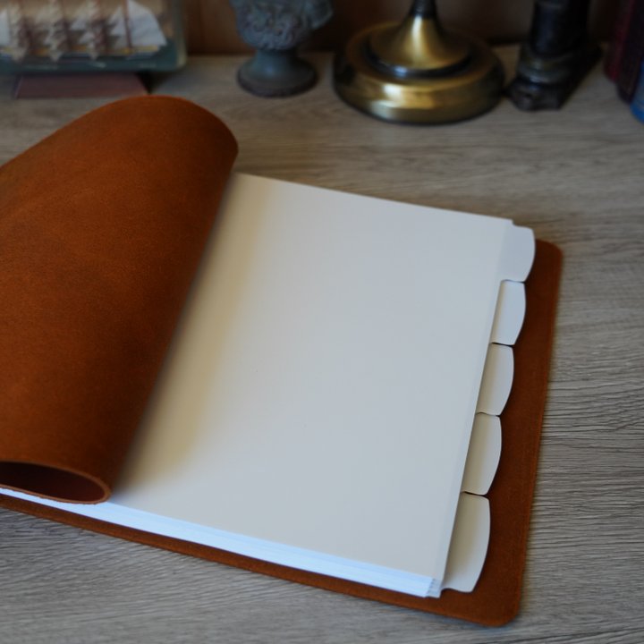 Wide Cut - Refillable Leather Binder