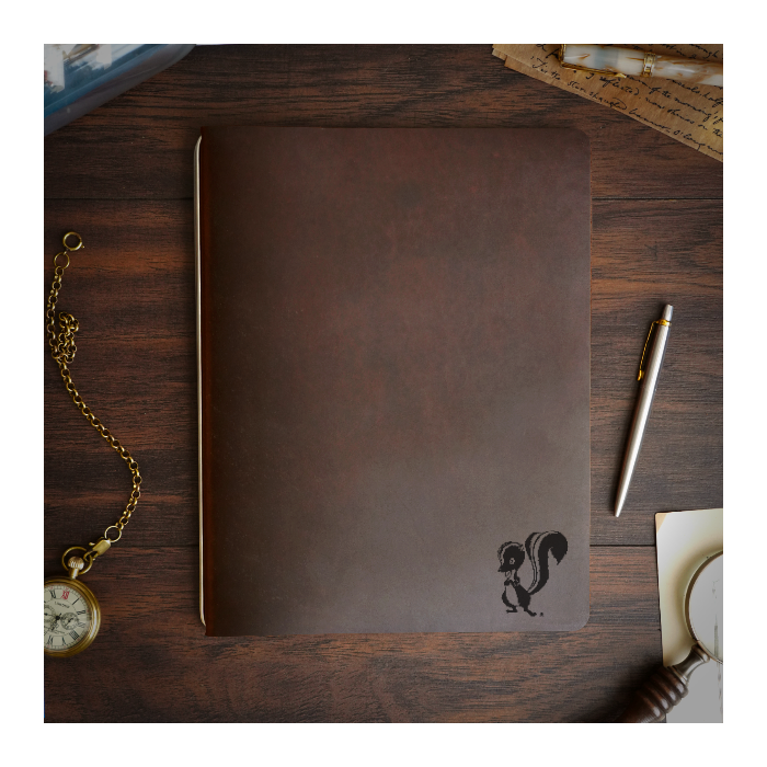 Custom Tabloid Cut - Refillable Leather Cover