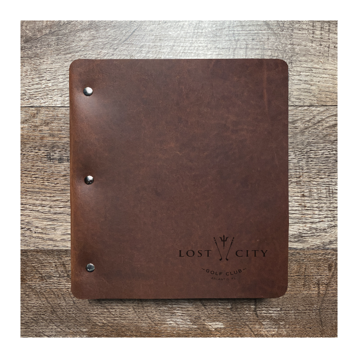 Custom Wide Cut - Refillable Leather Binder