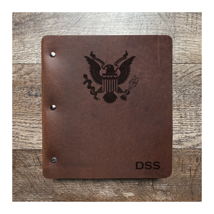 Custom Wide Cut - Refillable Leather Binder