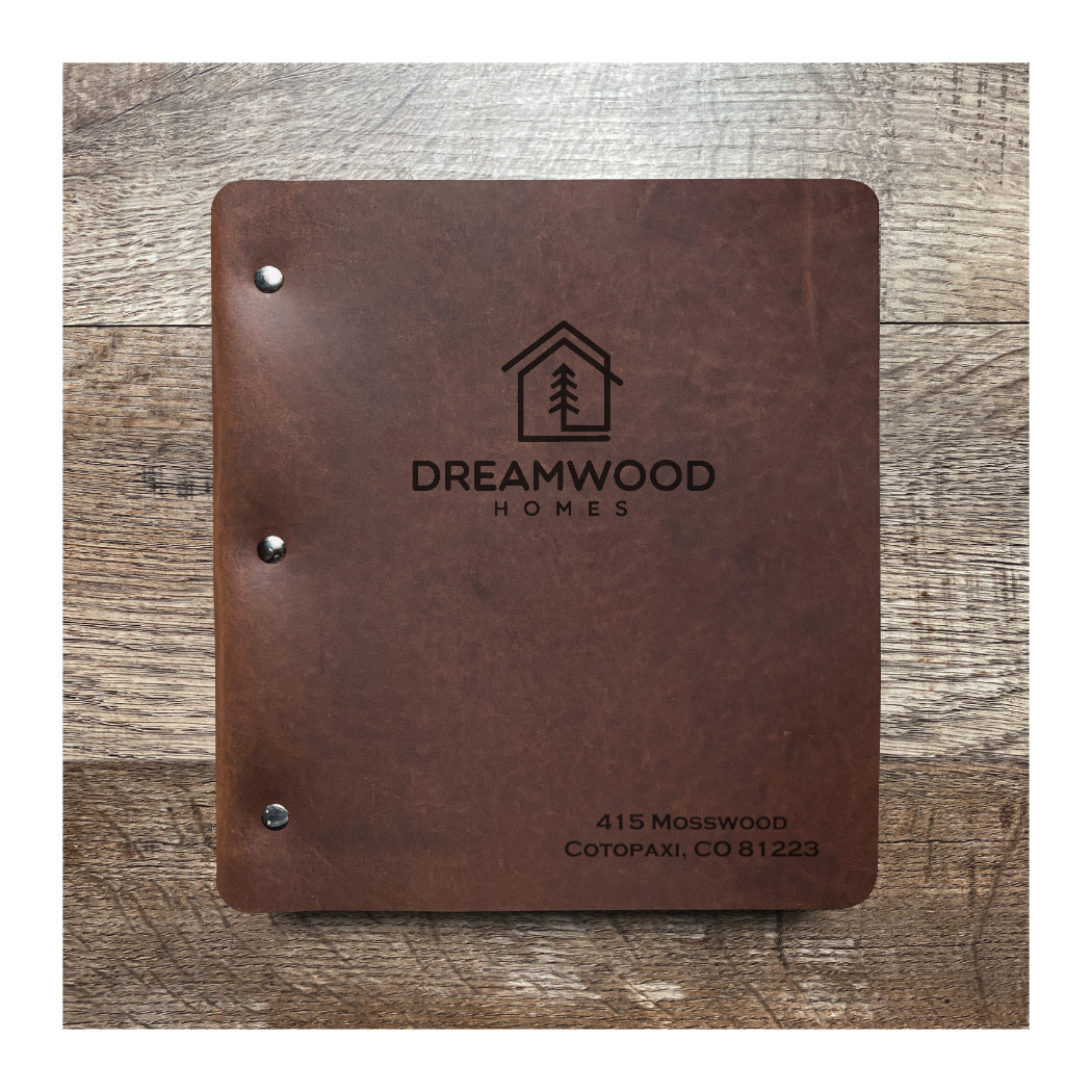 Custom Wide Cut - Refillable Leather Binder