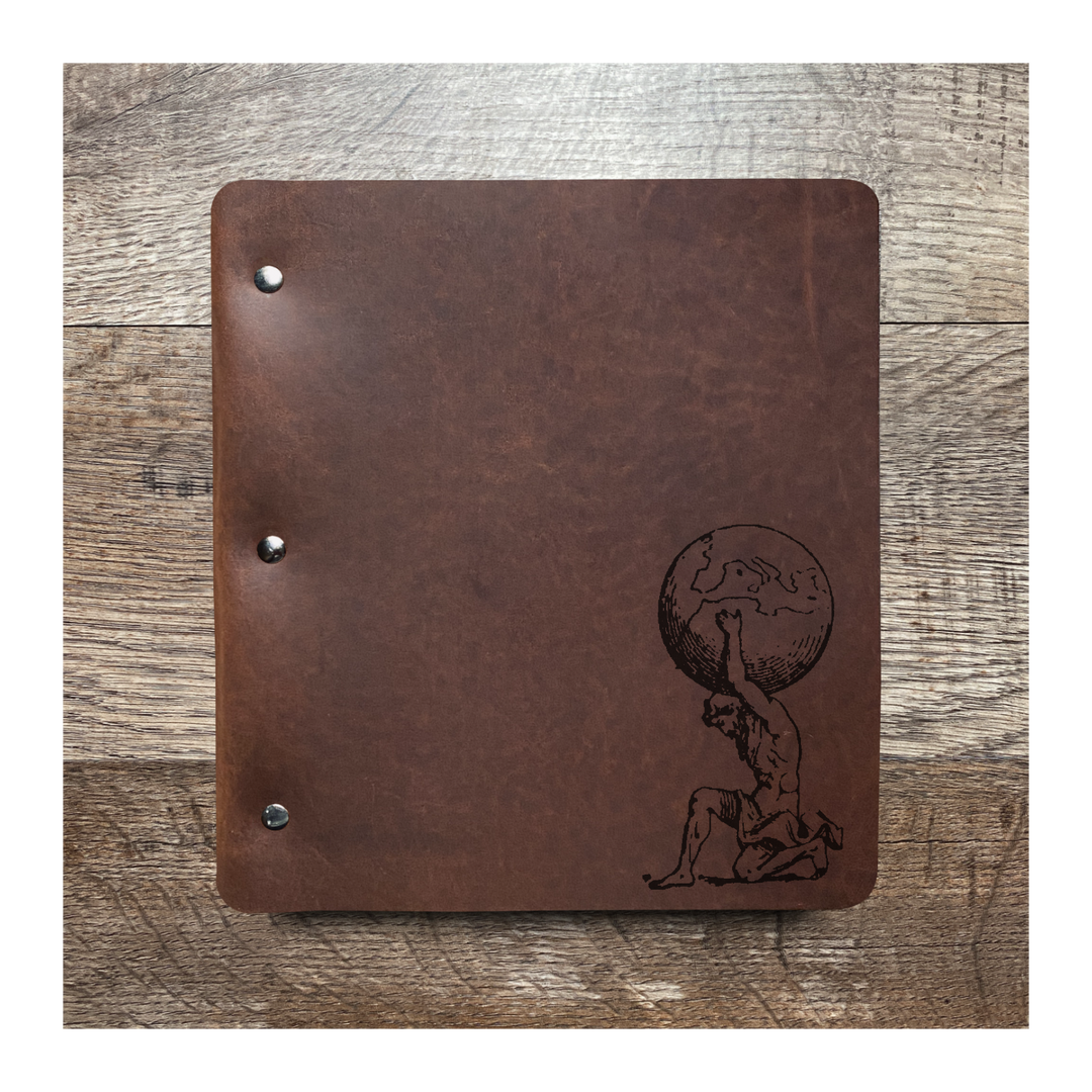 Custom Wide Cut - Refillable Leather Binder