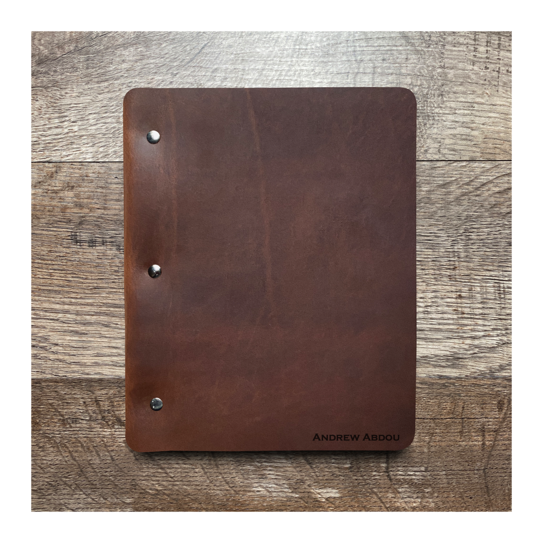 Custom Slim Cut - Refillable Leather Binder