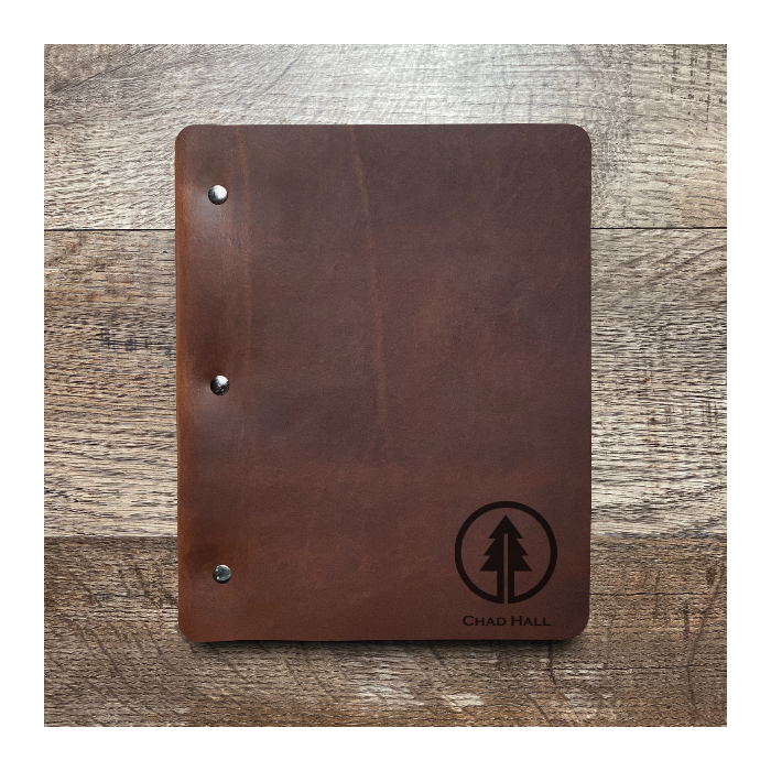 Custom Slim Cut - Refillable Leather Binder