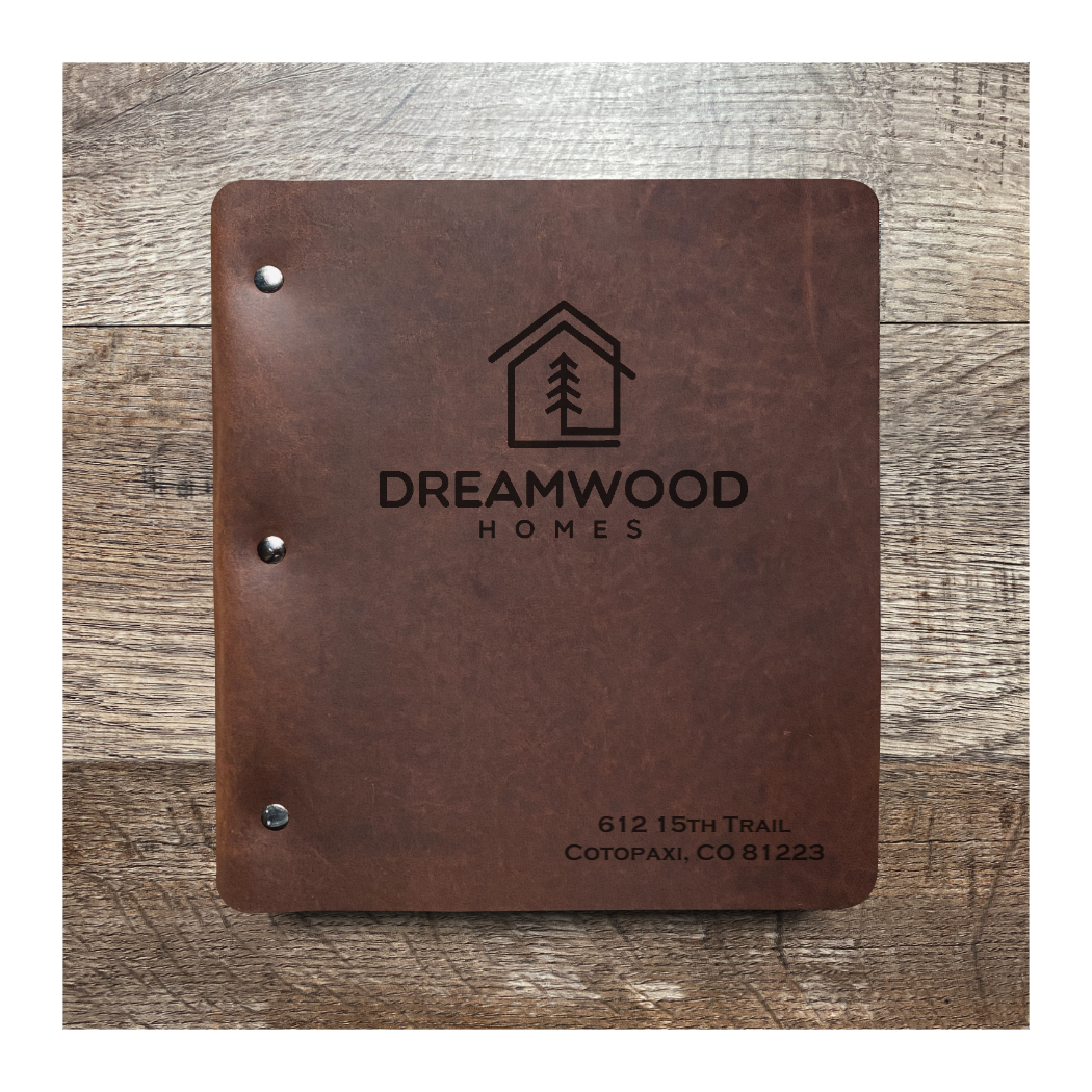 Custom Wide Cut - Refillable Leather Binder