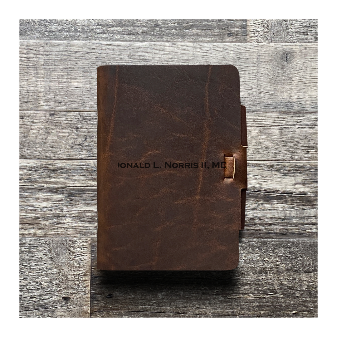 Custom Mini Cut - Refillable Leather Journal