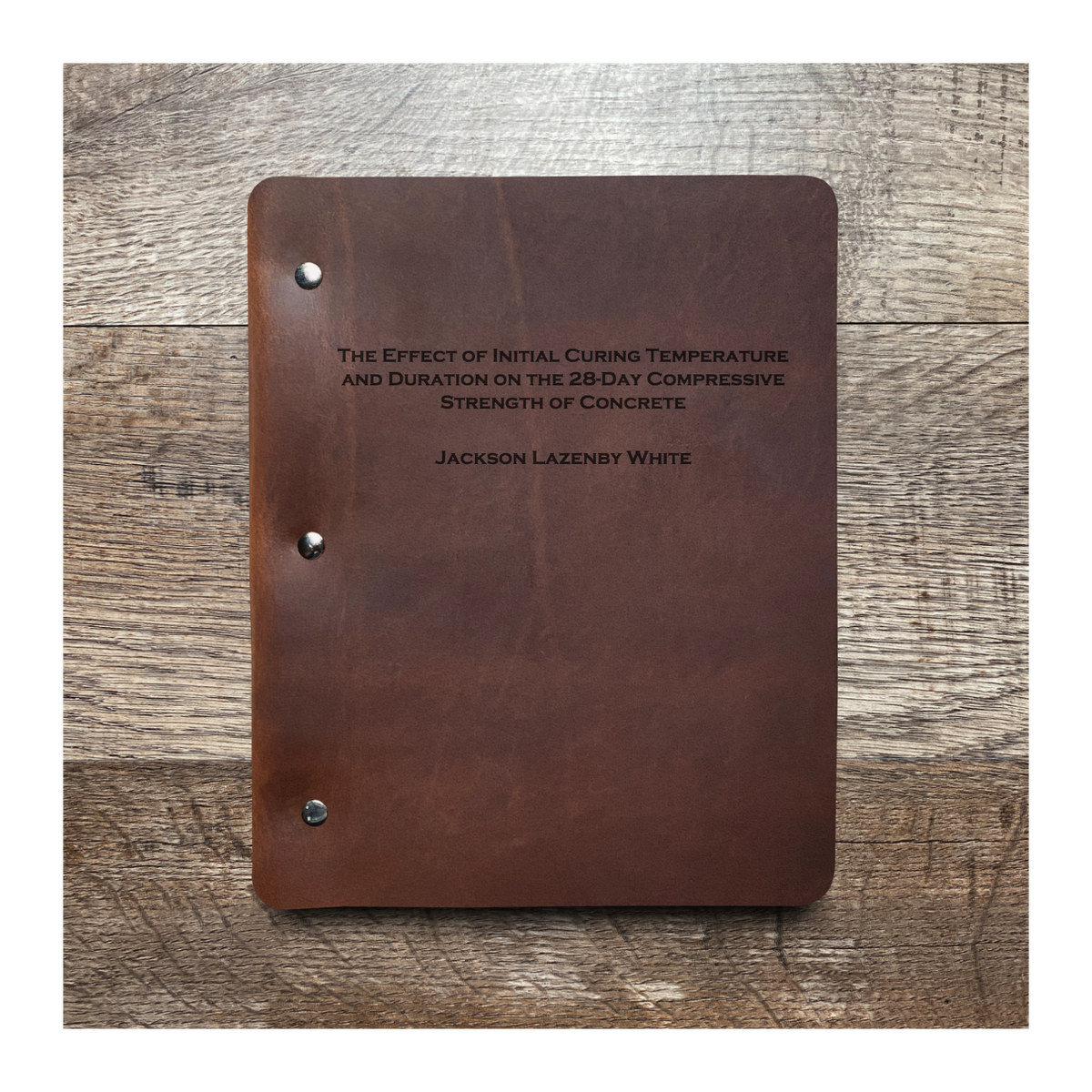 Custom Slim Cut - Refillable Leather Binder