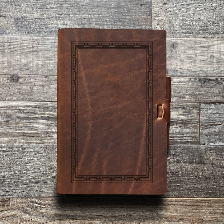 Classic Weave - Pre-Engraved - Refillable Leather Journals