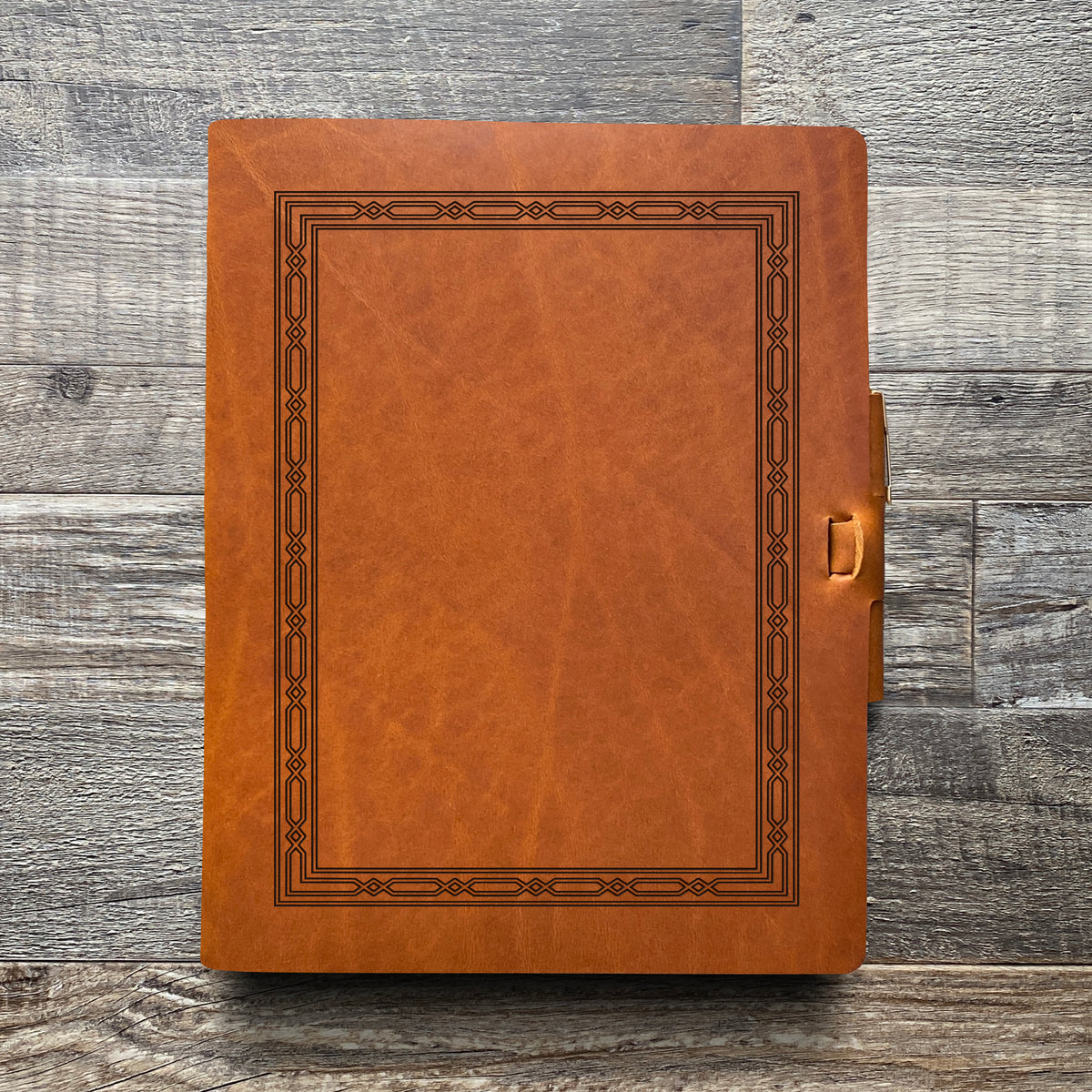 Classic Weave - Engraving Design - Refillable Leather Journals