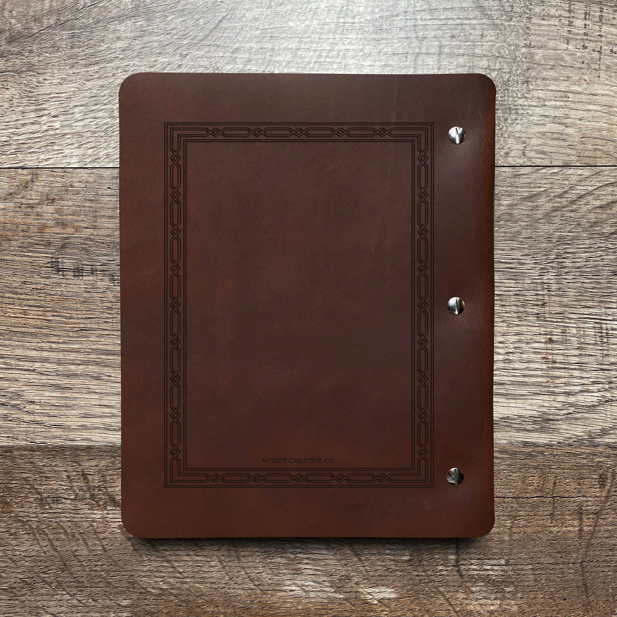 Classic Weave - Engraving Design - Refillable Leather Binders