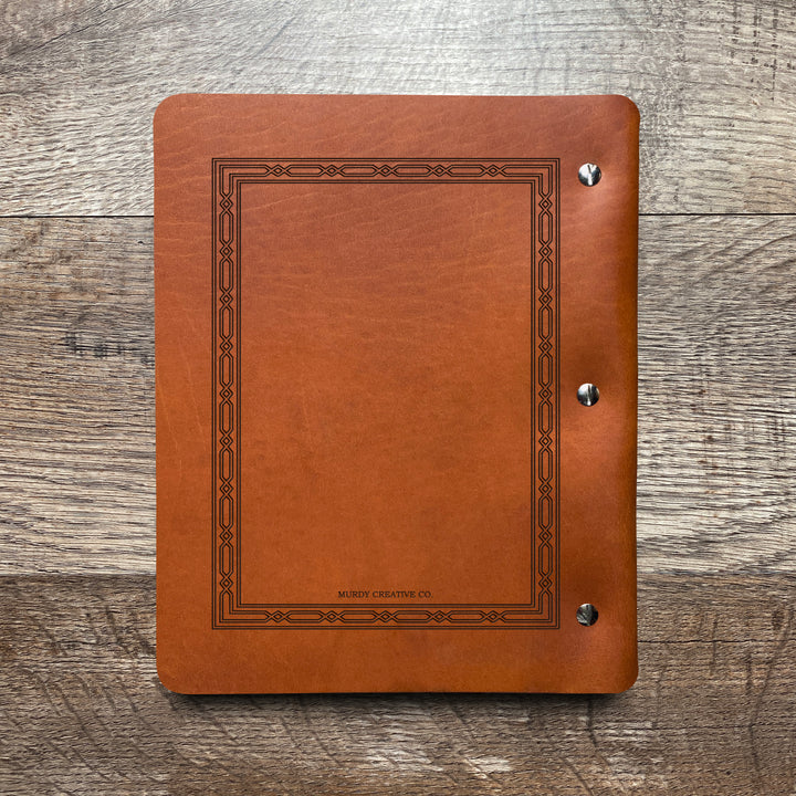 Classic Weave - Pre-Engraved - Refillable Leather Binders