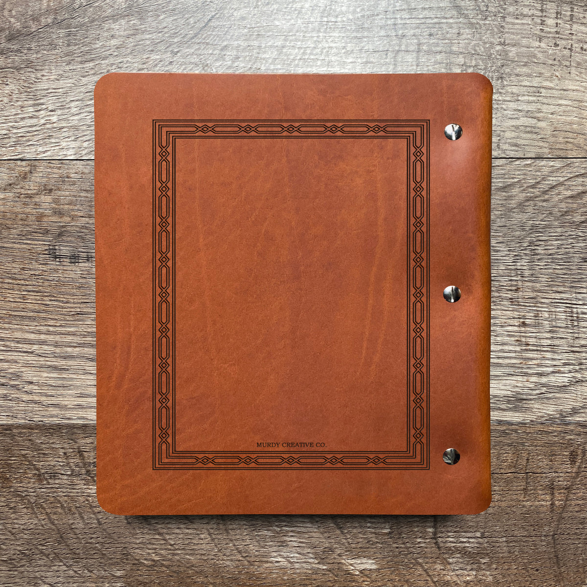 Classic Weave - Engraving Design - Refillable Leather Binders