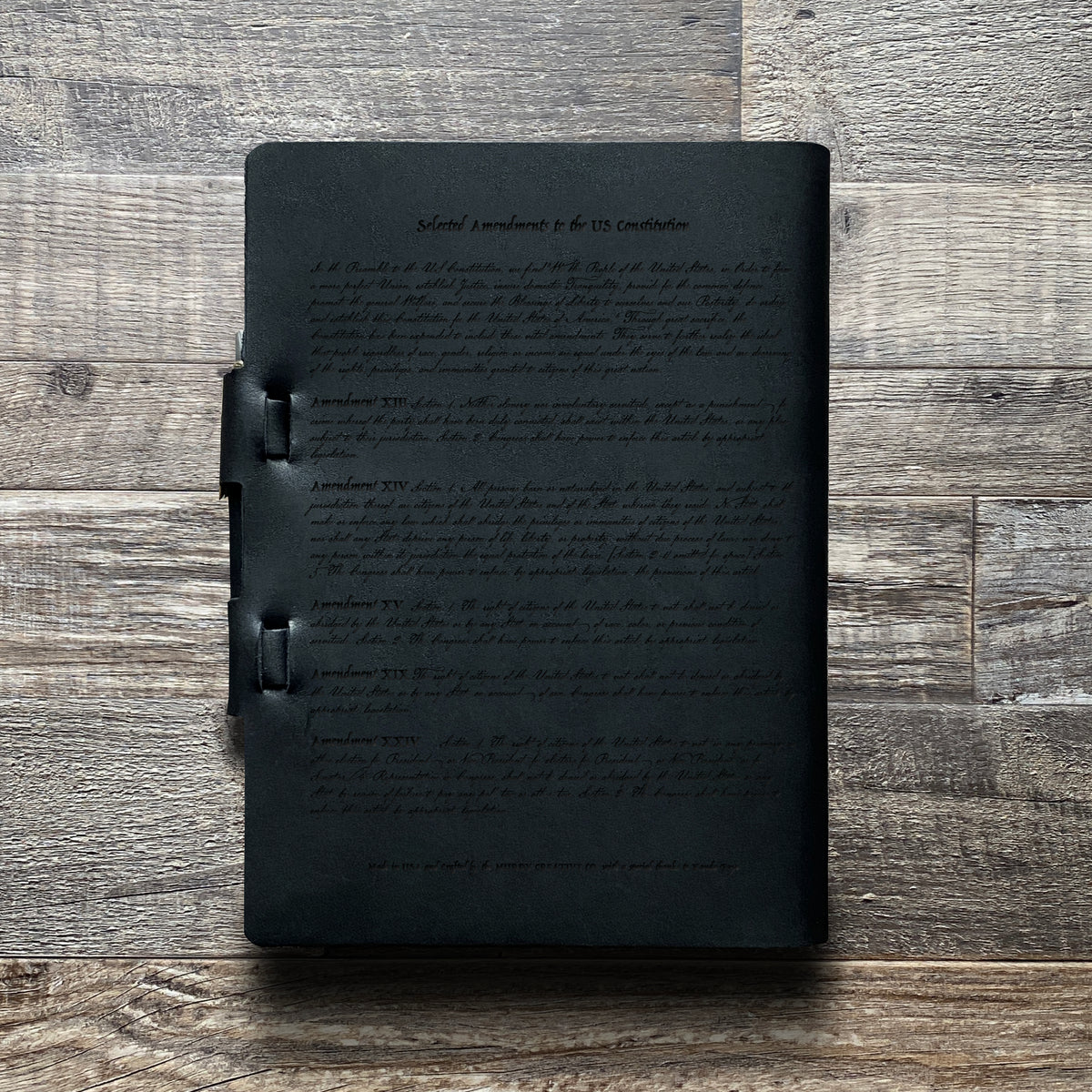 Constitution - Engraving Design - Refillable Leather Journals