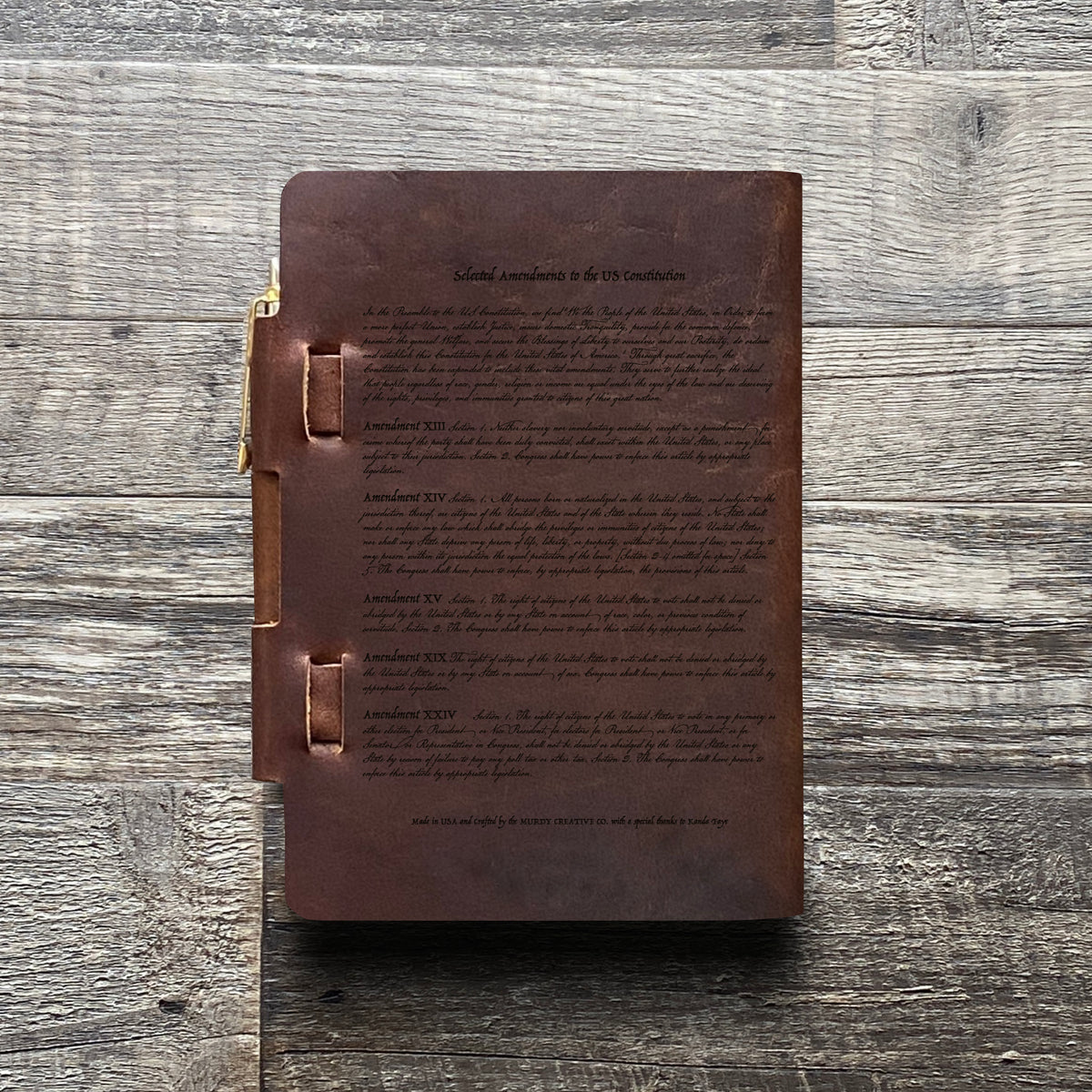 Constitution - Engraving Design - Refillable Leather Journals