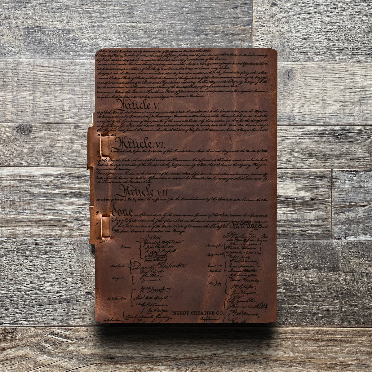 Founding Fathers - Engraving Design - Refillable Leather Journals